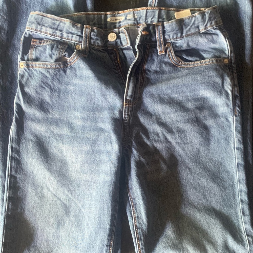 Old Navy Blue Jeans Straight-Leg Denim